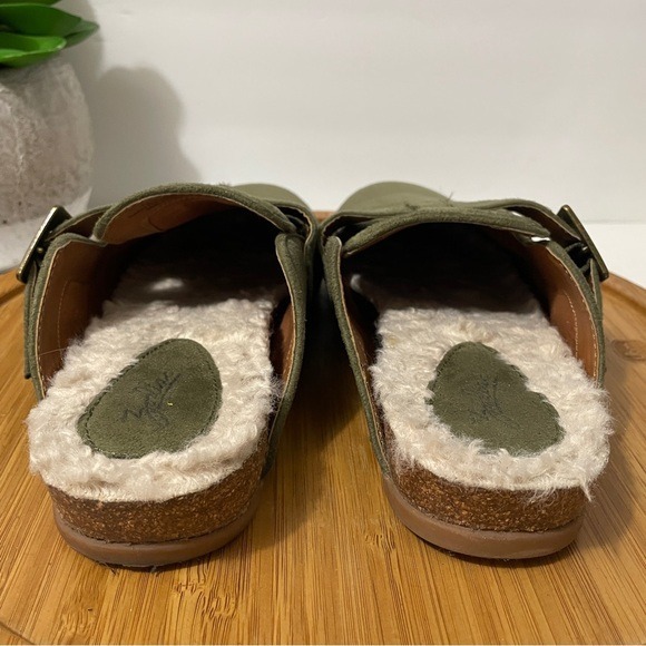 Zodiac Maui Green Faux Suede Clogs Women's 8 Boho Lined Slip On Mule Cozy Cabin - Picture 5 of 9